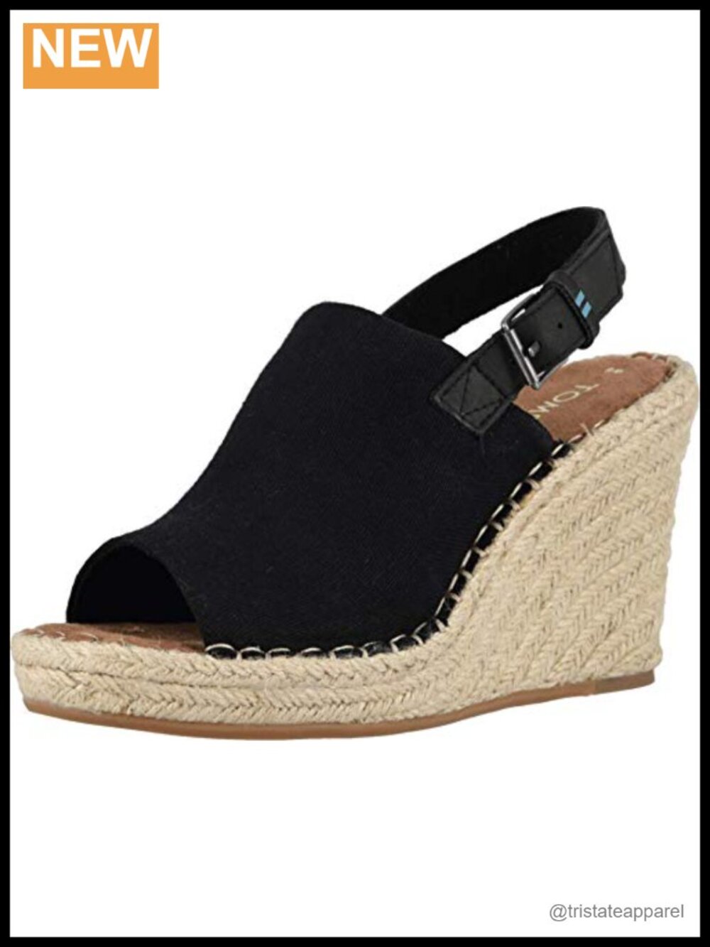 TOMS Monica Wedge Pump Herringbone Textile Slingback